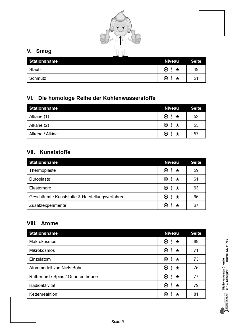 Stationenlernen Chemie / Klasse 9-10