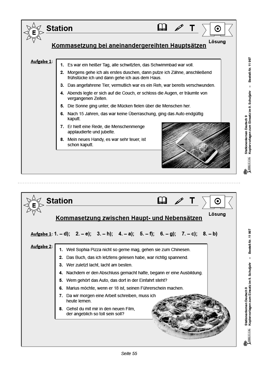 Stationenlernen Deutsch / Klasse 9