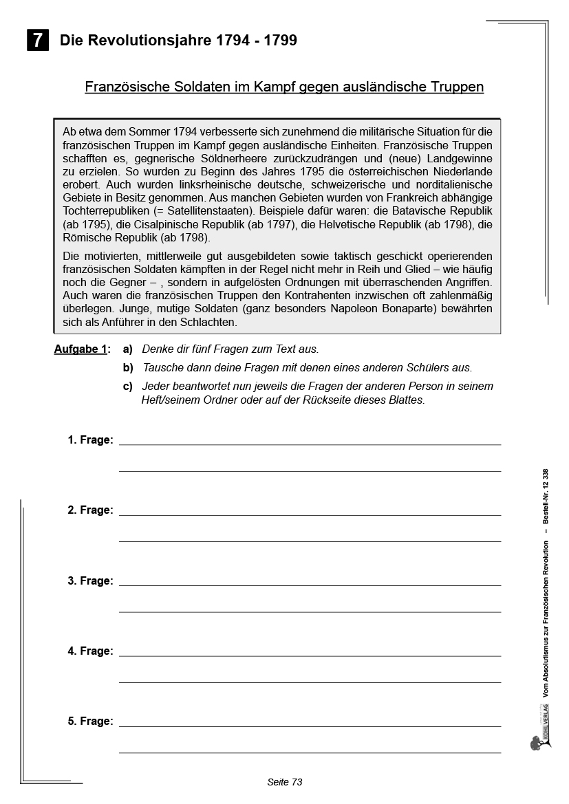 Vom Absolutismus bis zur Französischen Revolution