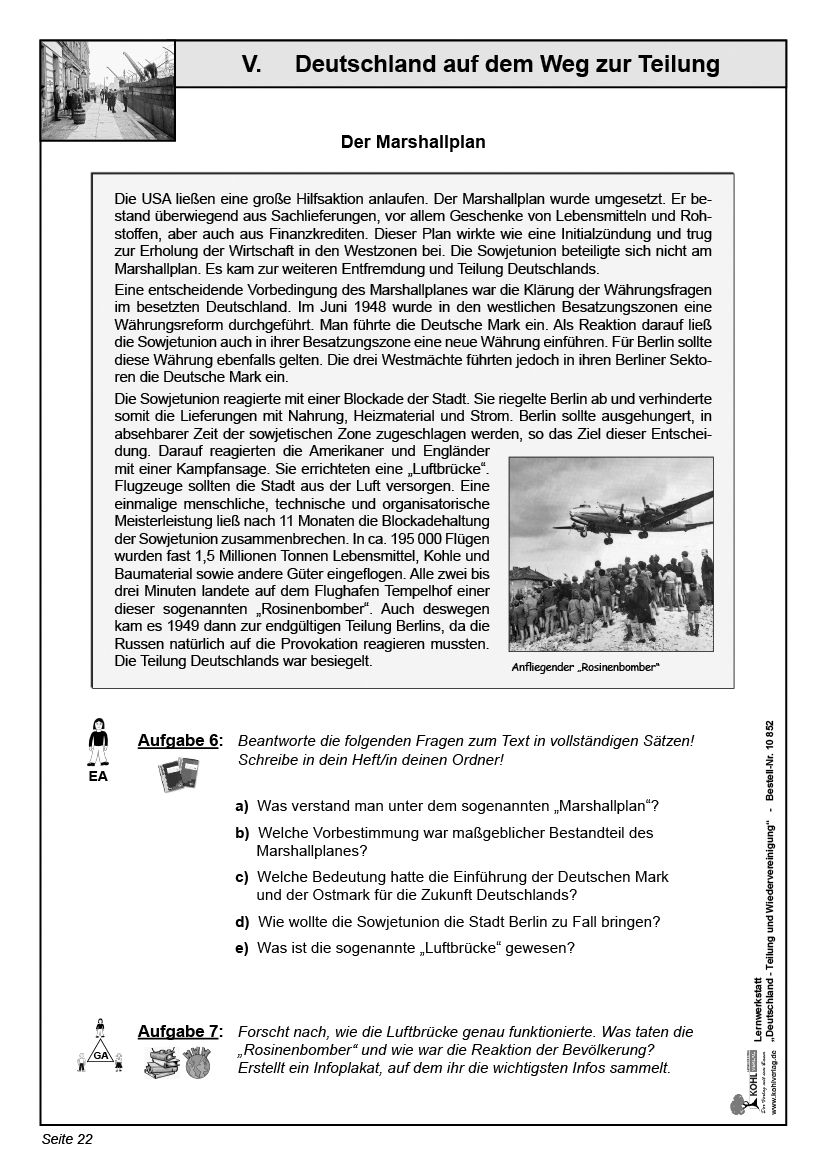 Lernwerkstatt Deutschland - Teilung und Wiedervereinigung Lernwerkstatt Deutschland - Teilung und Wiedervereinigung