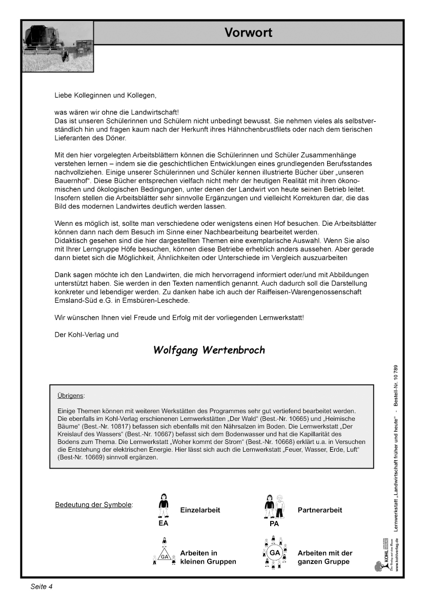 Lernwerkstatt Landwirtschaft früher und heute