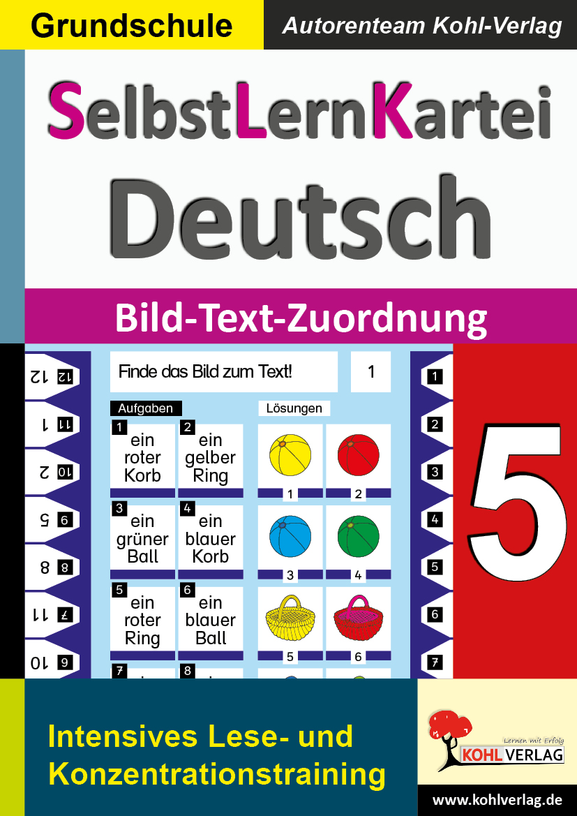 SelbstLernKartei Deutsch 5 - Band 5: Bild-Text-Zuordnungen