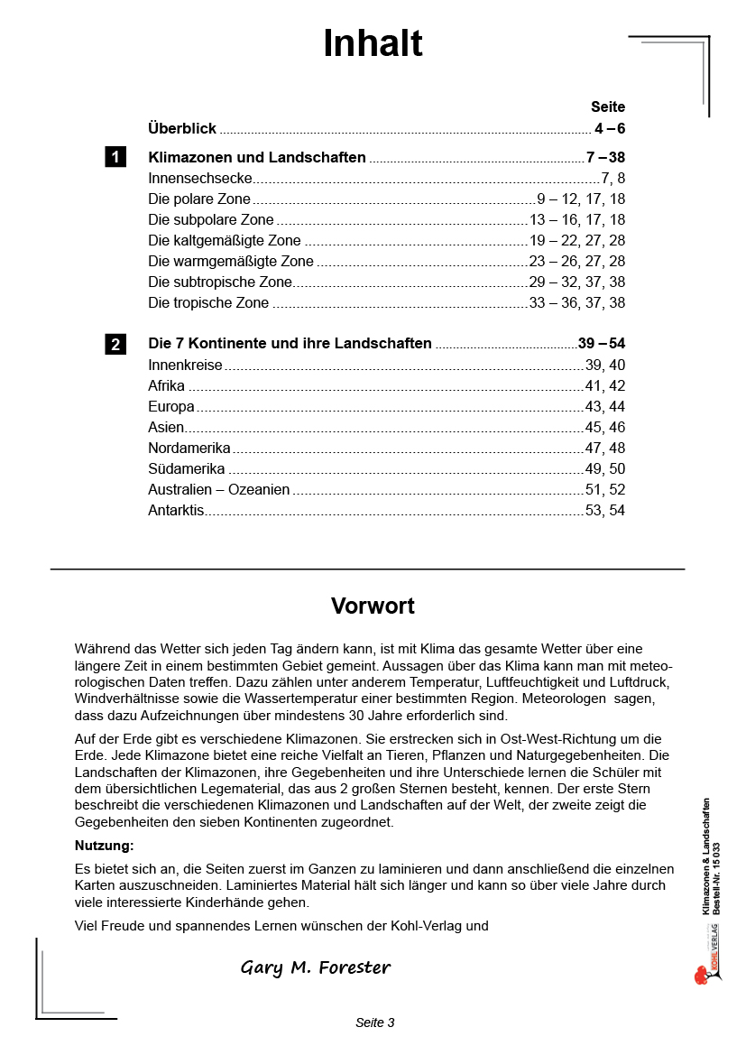 Klimazonen & Landschaften