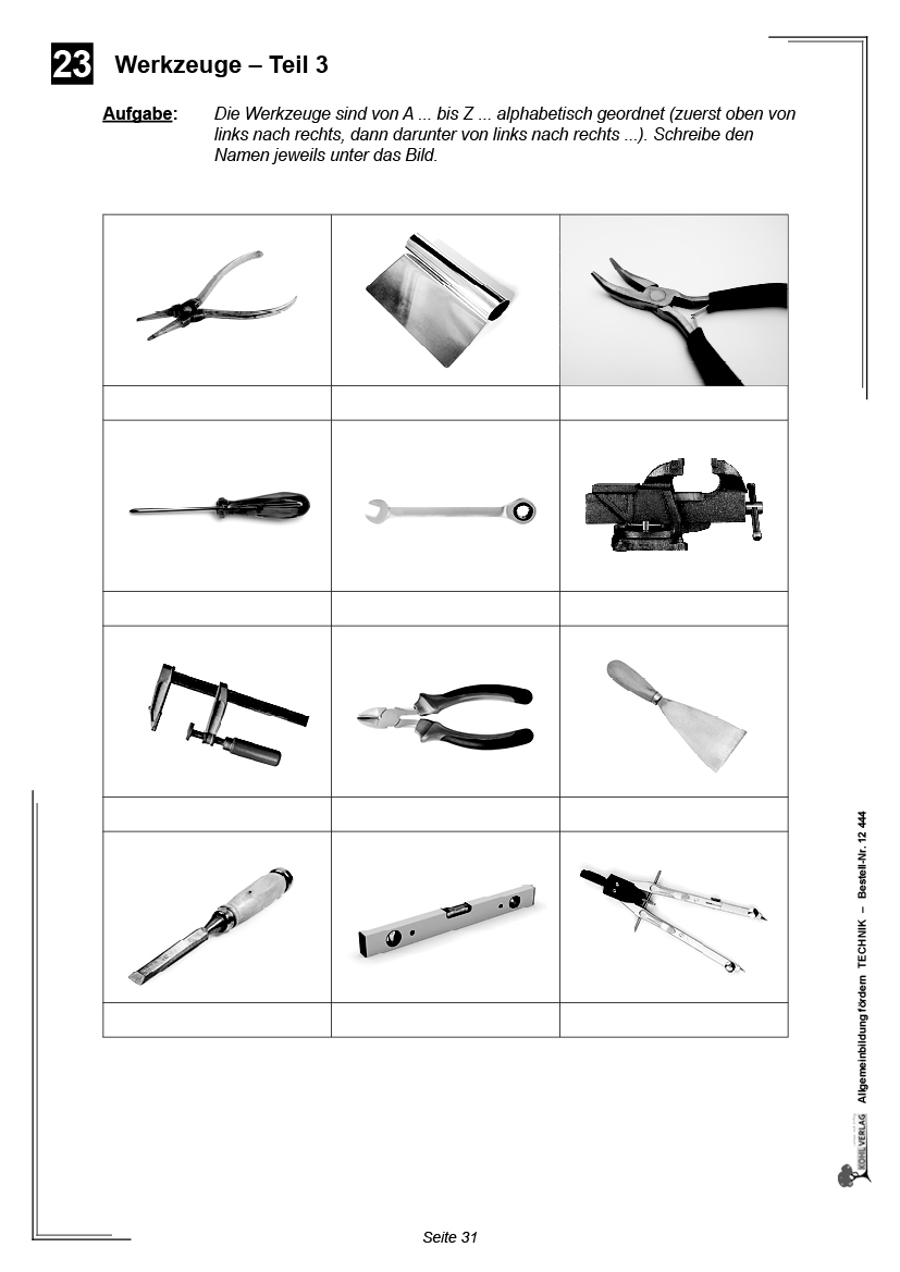 Allgemeinwissen fördern TECHNIK