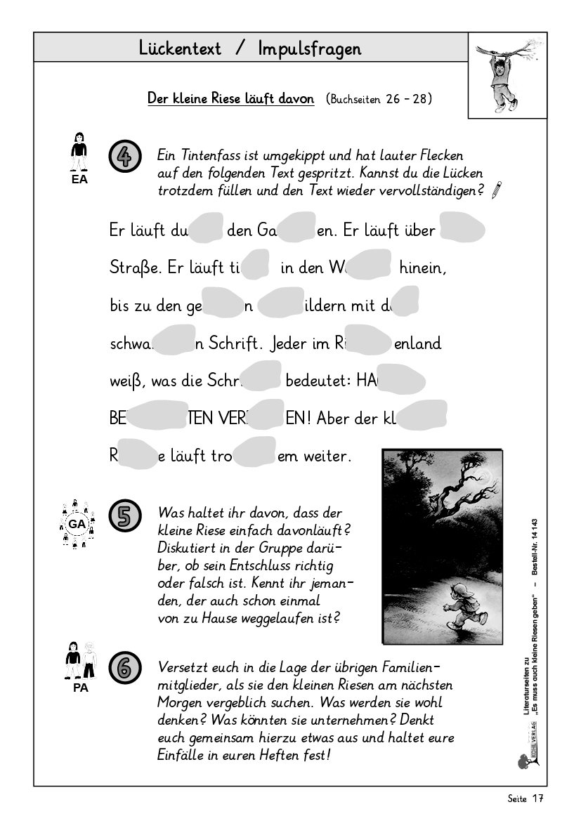 Es muss auch kleine Riesen geben - Literaturseiten