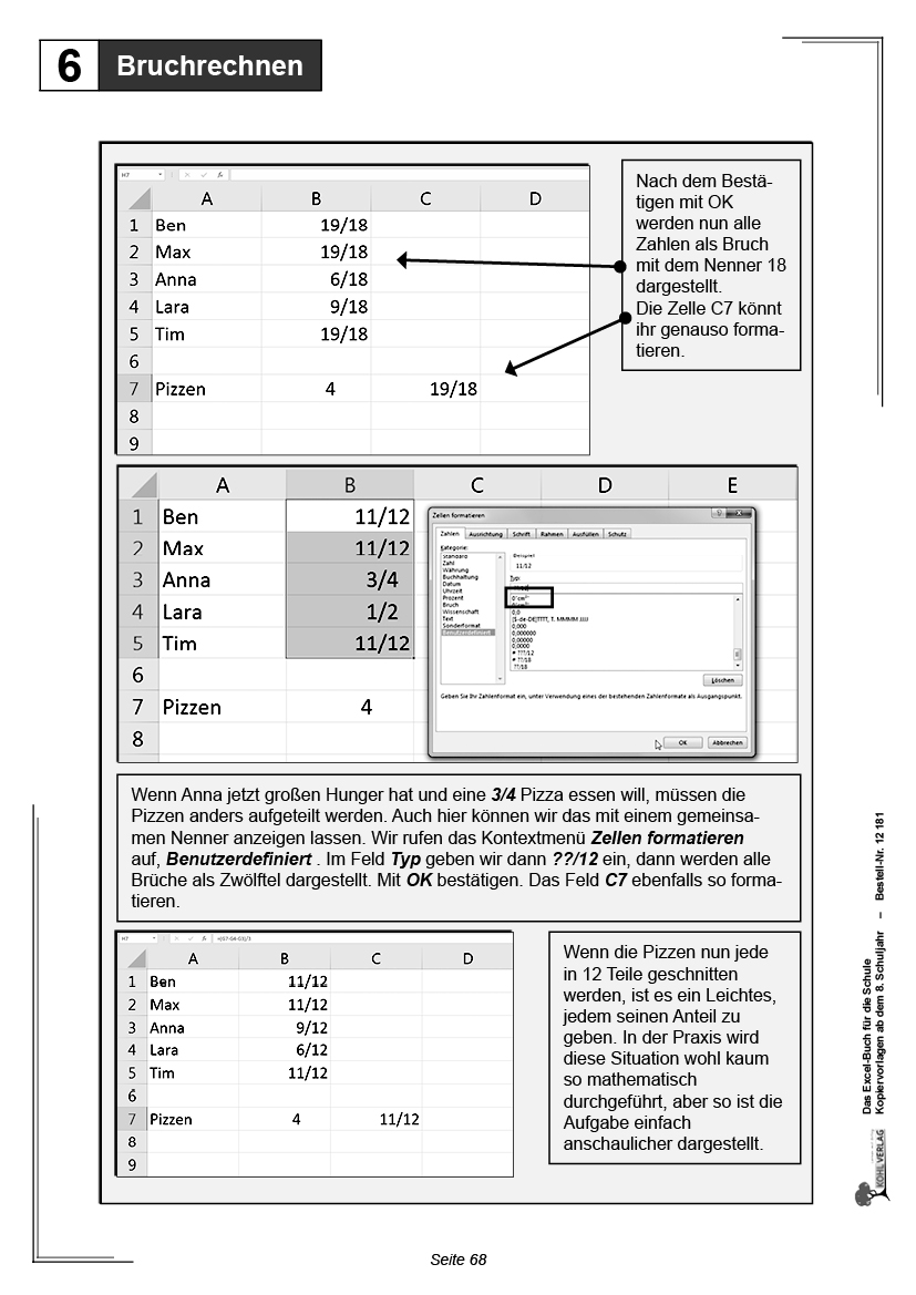 Das Excel-Buch für die Schule