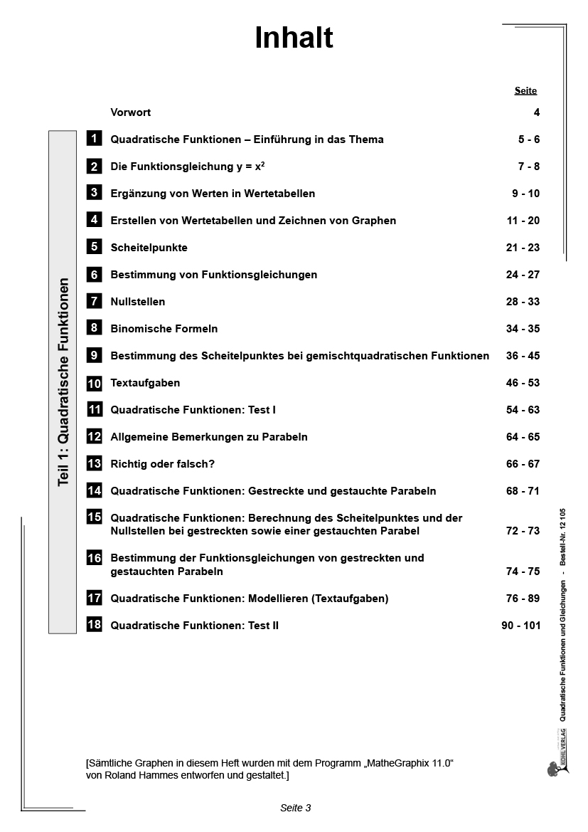 Quadratische Funktionen & Gleichungen ... kinderleicht