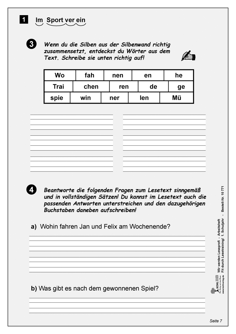 Wir werden Leseprofi - Arbeitsheft / Klasse 1