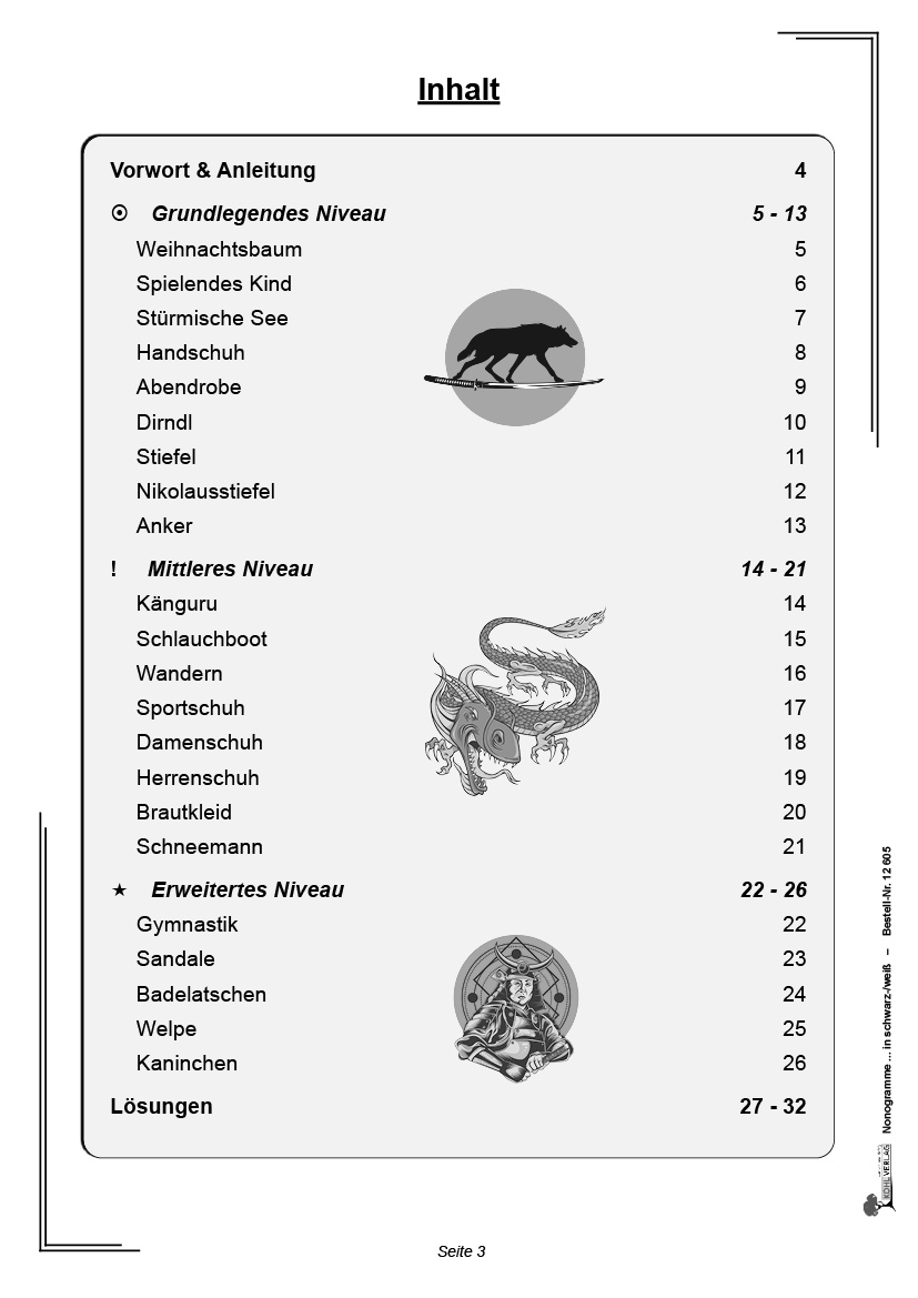 Nonogramme ... in schwarz-weiß