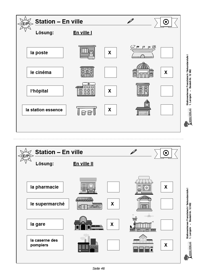 Stationenlernen Französisch I  /  Sekundarstufe