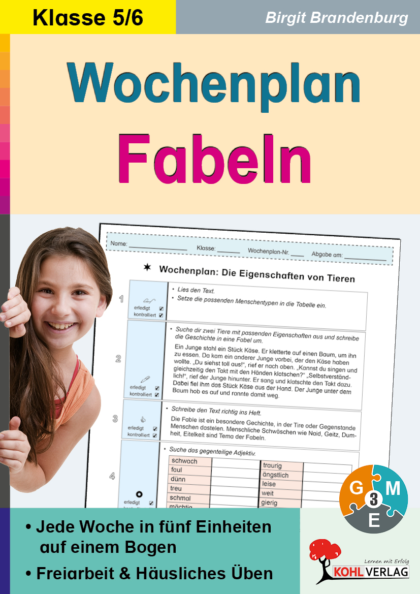 Wochenplan Fabeln / Klasse 5-6 Wochenplan Fabeln / Klasse 5-6