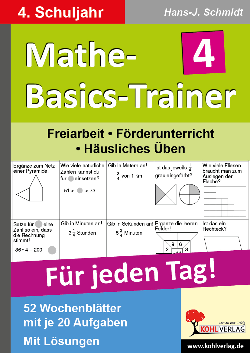 Mathe-Basics-Trainer / Klasse 4 - Grundlagentraining für jeden Tag im 4. Schuljahr