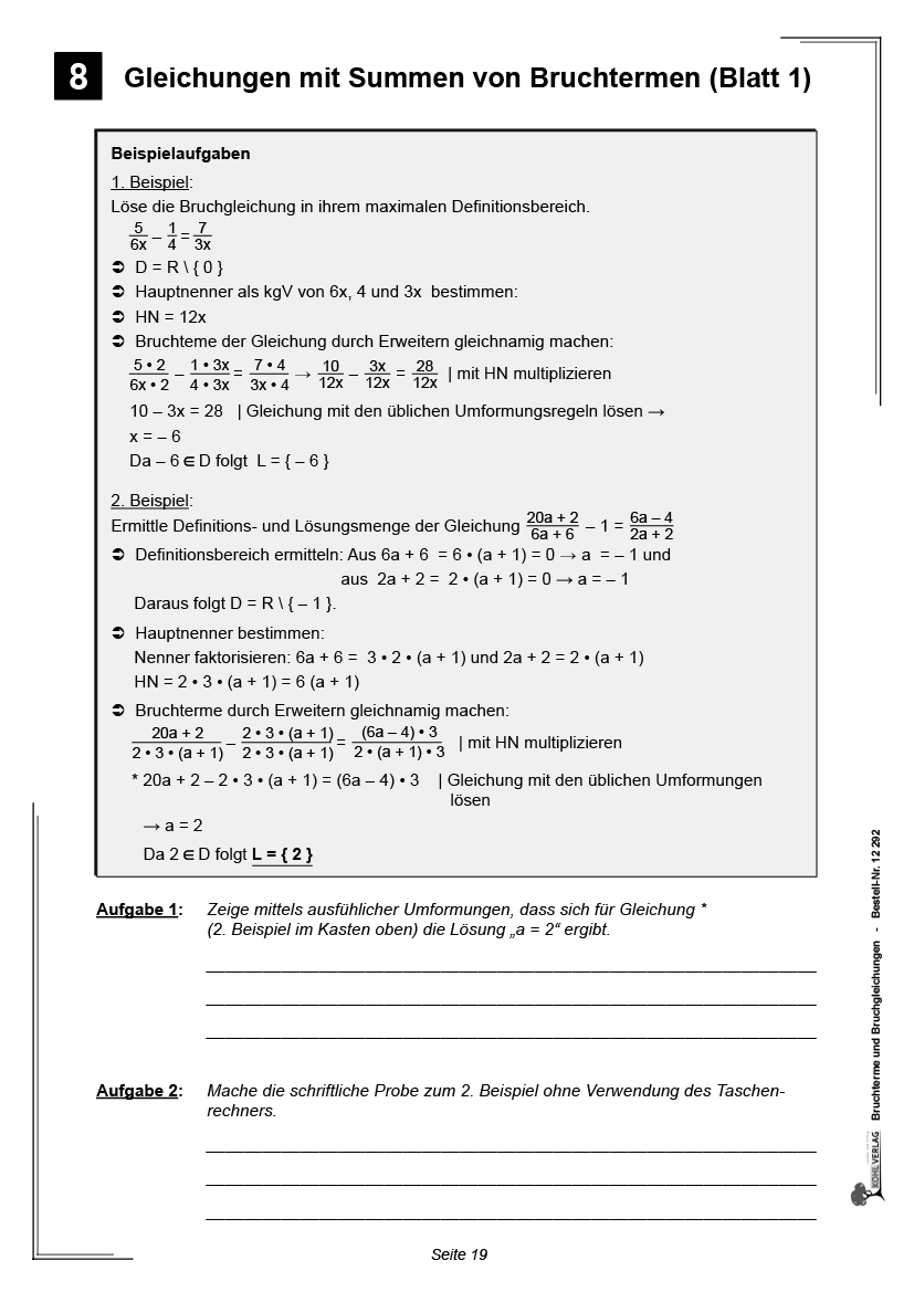 Bruchterme & -gleichungen