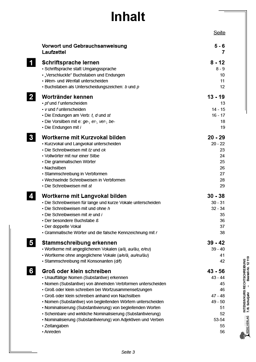 Intensivkurs Rechtschreibung / 7.-8. Schuljahr