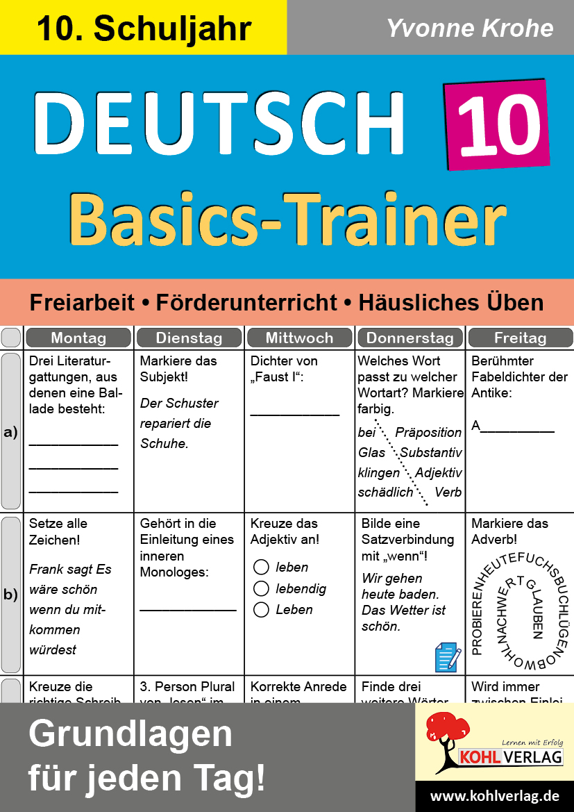Deutsch-Basics-Trainer / Klasse 10