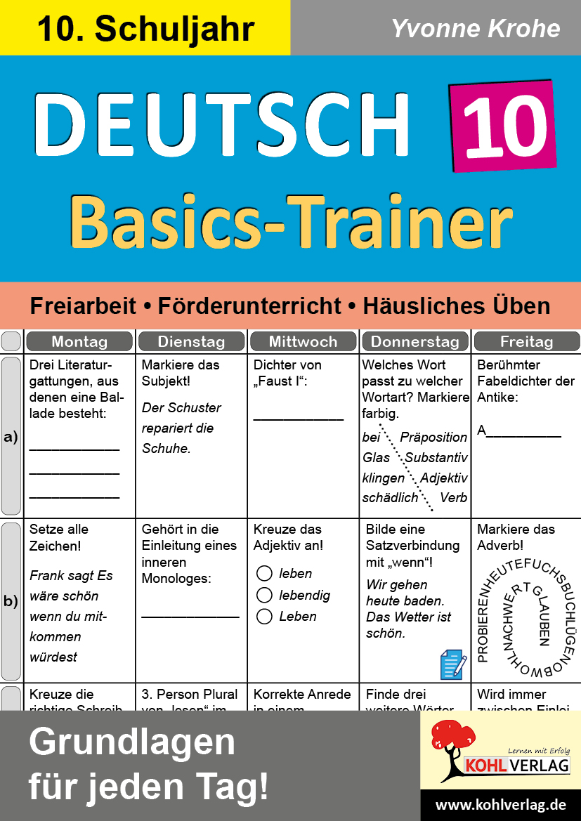 Deutsch-Basics-Trainer / Klasse 10 Deutsch-Basics-Trainer / Klasse 10