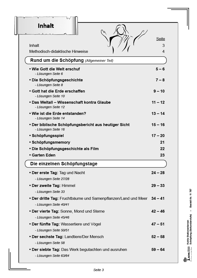 Stationenlernen Schöpfung / Klasse 5-6