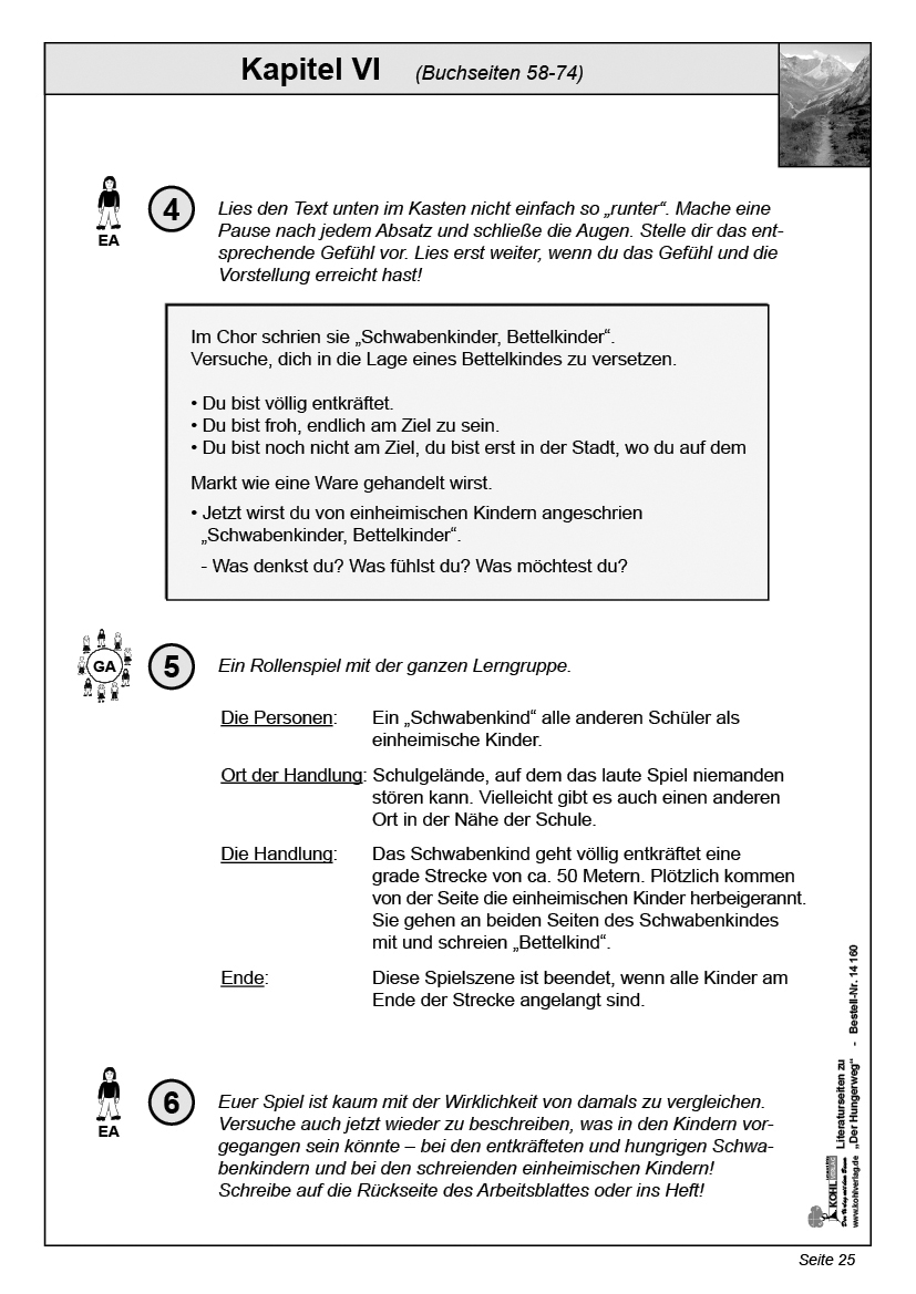 Hungerweg - Literaturseiten