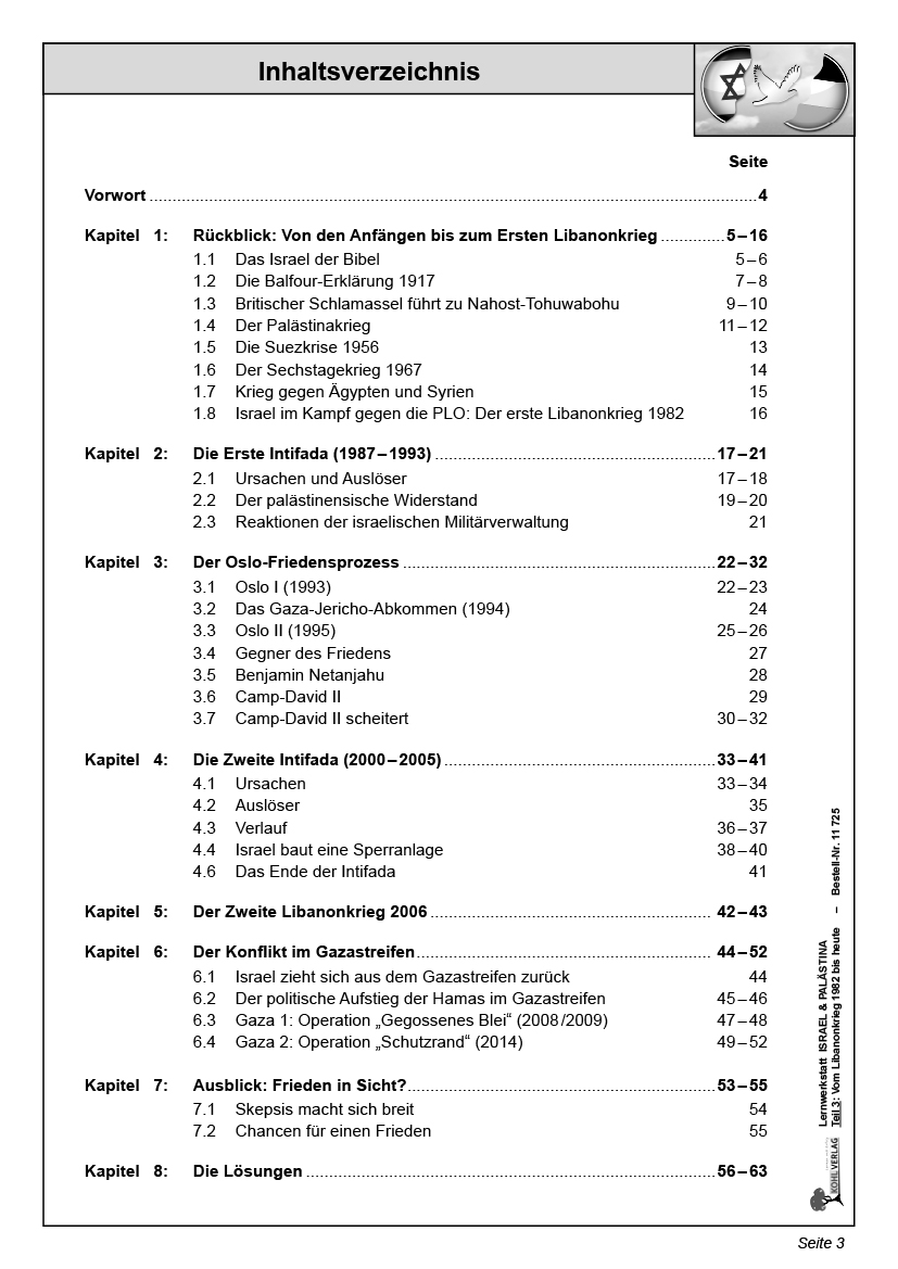 Lernwerkstatt Israel und Palästina 3 Lernwerkstatt Israel und Palästina 3