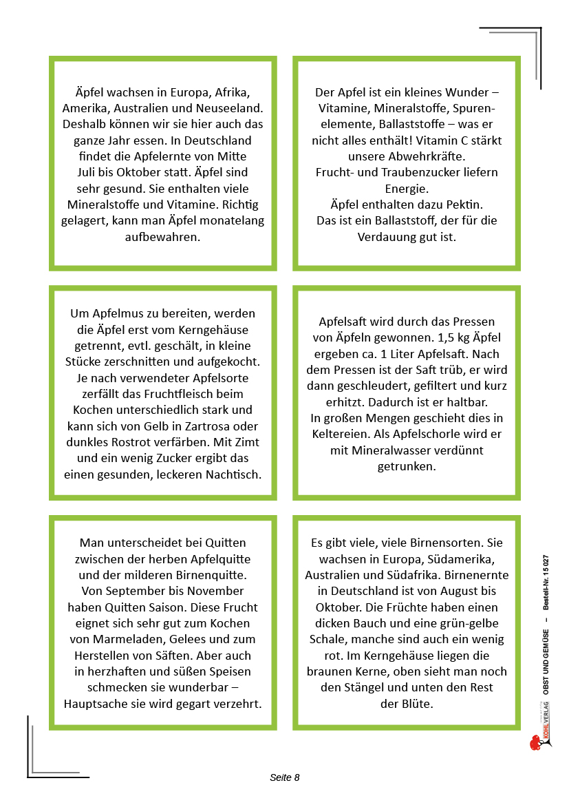 Obst und Gemüse Obst und Gemüse