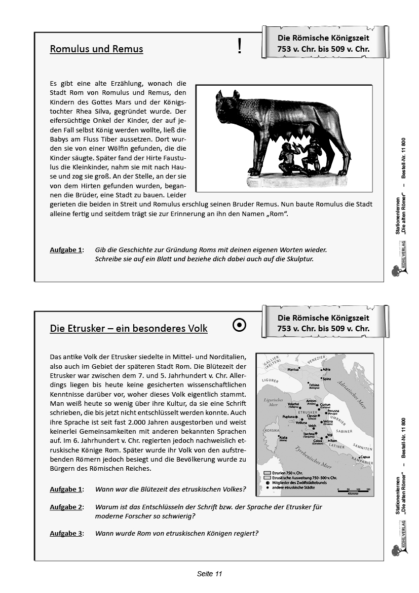 Stationenlernen Die alten Römer