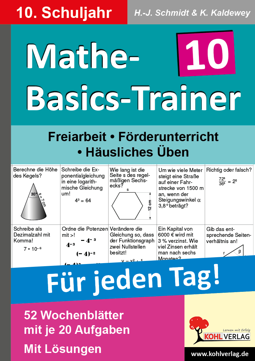 Mathe-Basics-Trainer / Klasse 10 - Grundlagentraining für jeden Tag im 10. Schuljahr