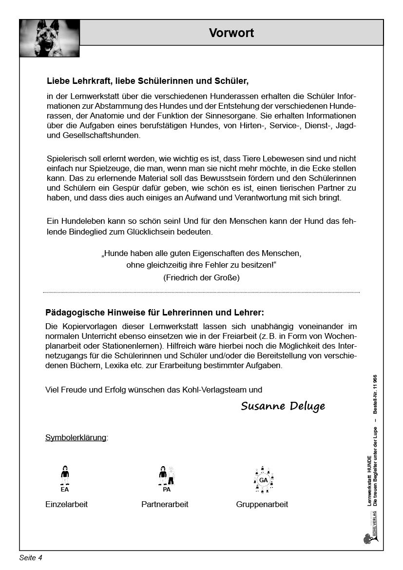 Lernwerkstatt Hunde Lernwerkstatt Hunde