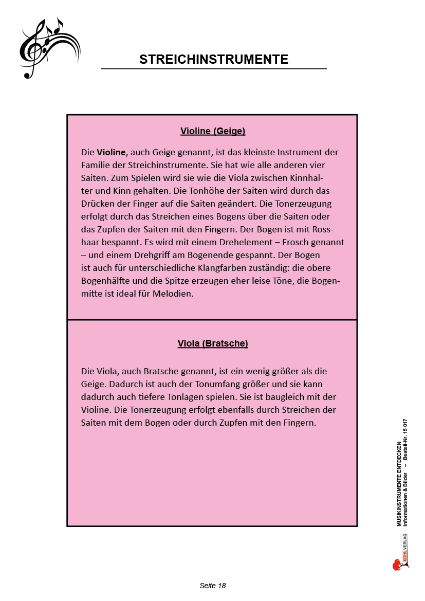 Musikinstrumente entdecken - Informationen & Bilder Musikinstrumente entdecken - Informationen & Bilder
