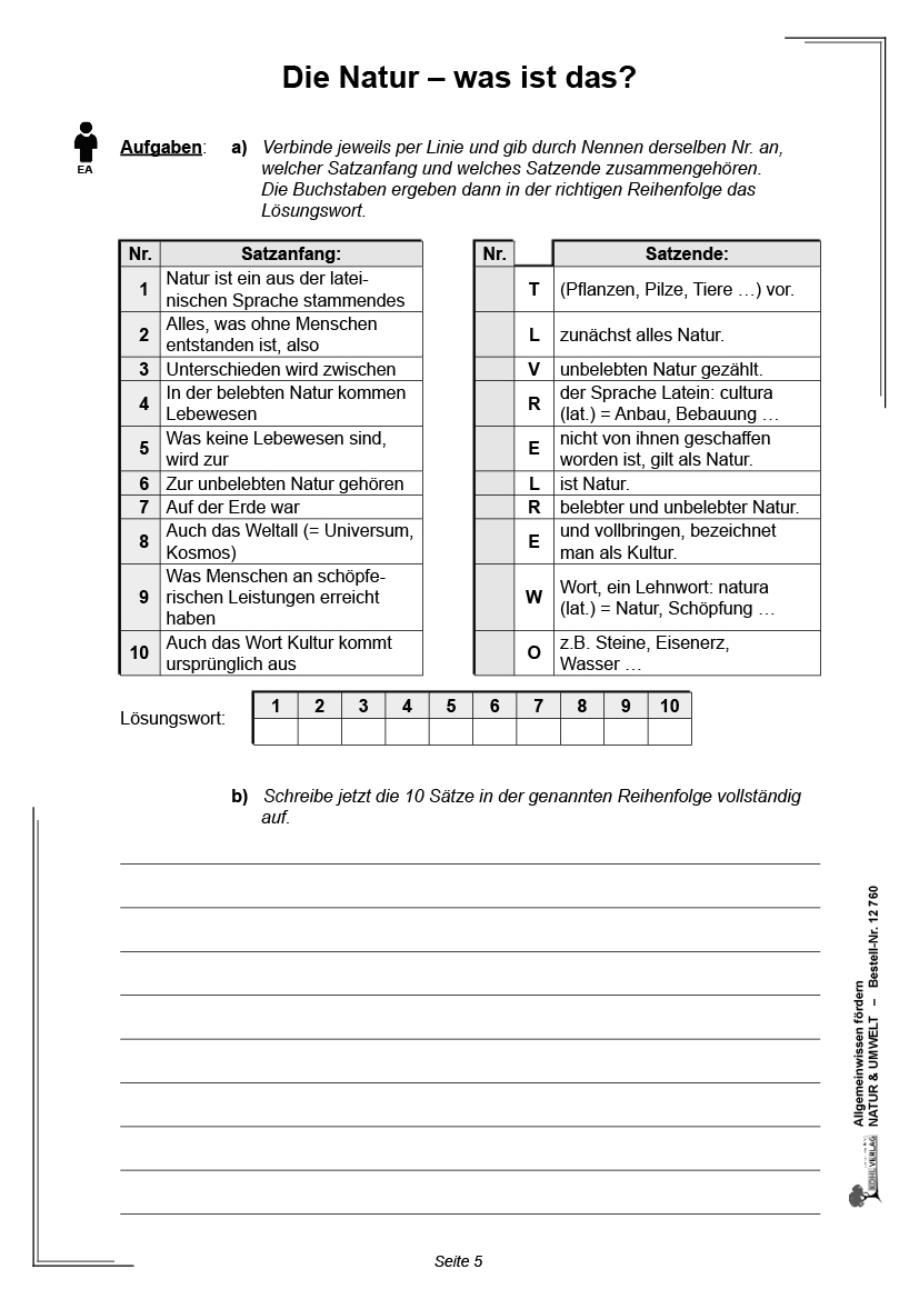 Allgemeinwissen fördern NATUR & UMWELT