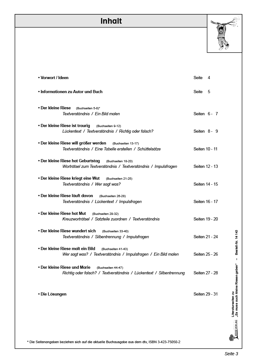 Es muss auch kleine Riesen geben - Literaturseiten