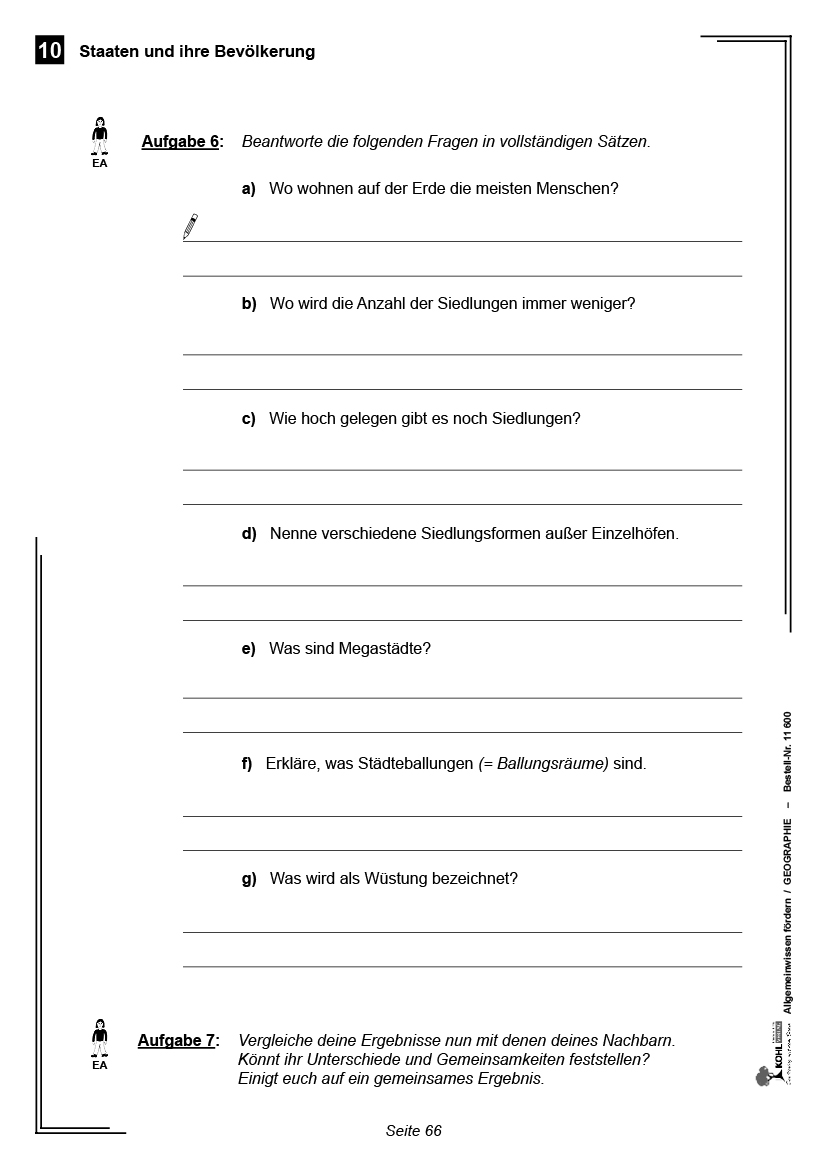 Allgemeinwissen fördern ERDKUNDE