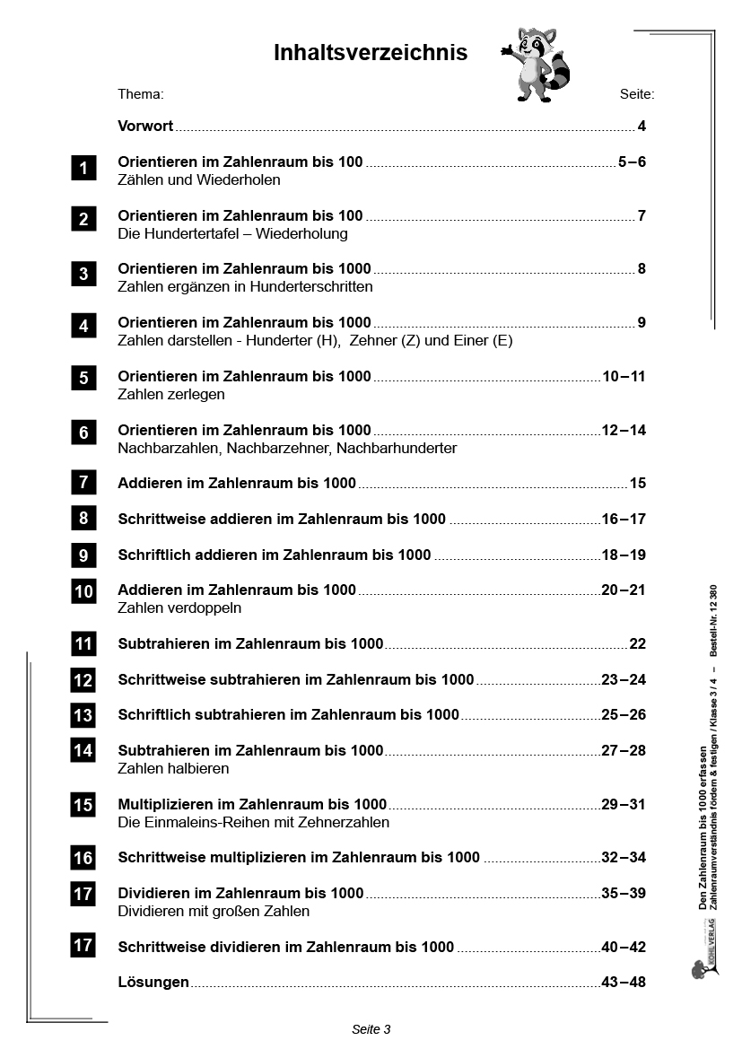 Den Zahlenraum bis 1000 erfassen