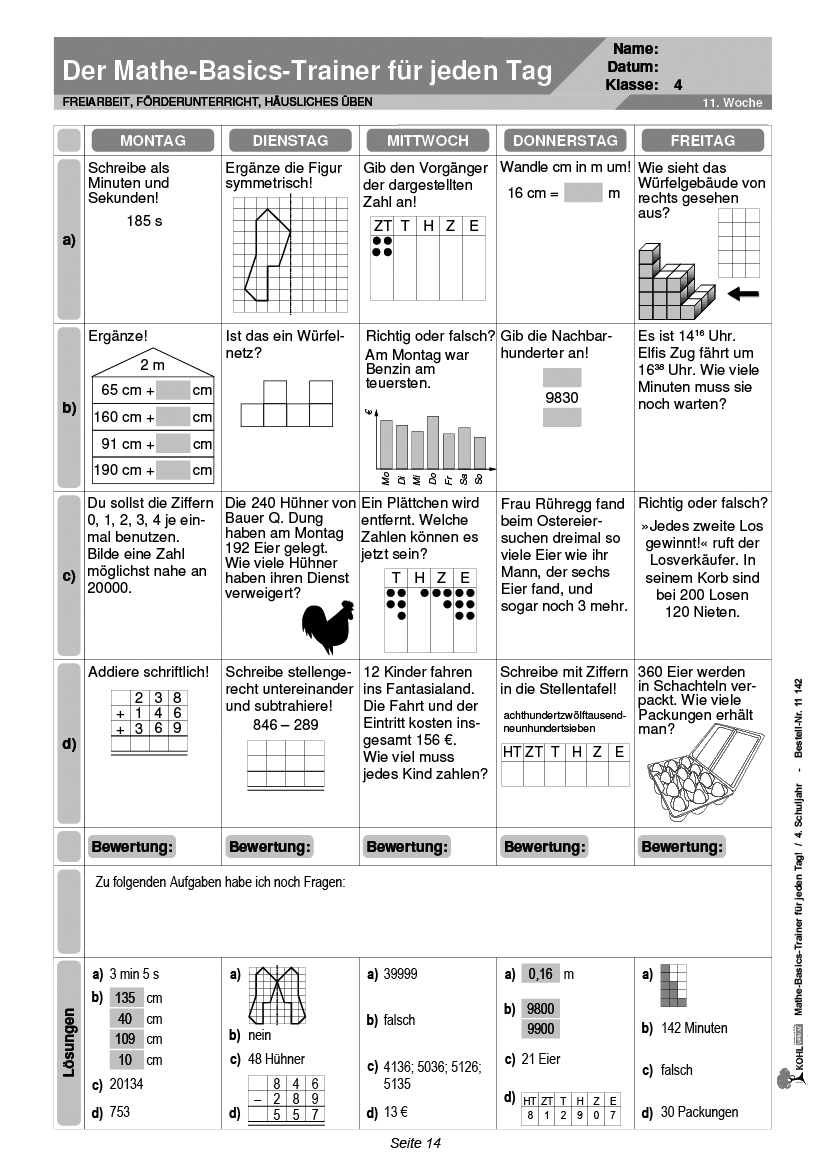 Mathe-Basics-Trainer / Klasse 4