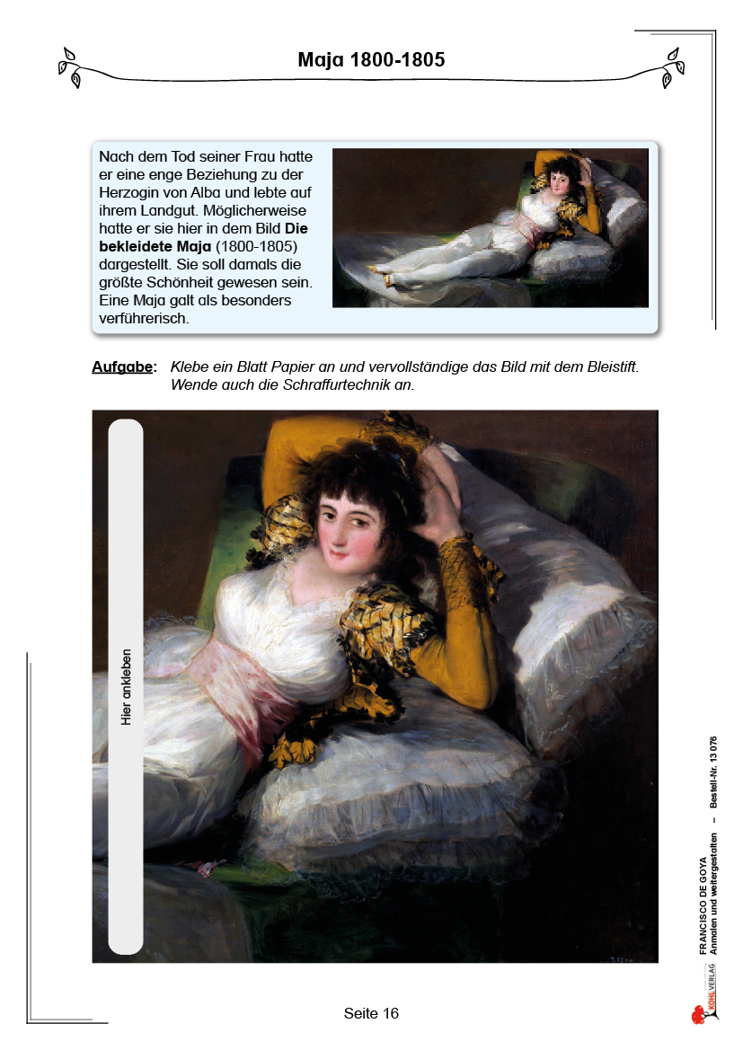 Francisco de Goya ... anmalen und weitergestalten