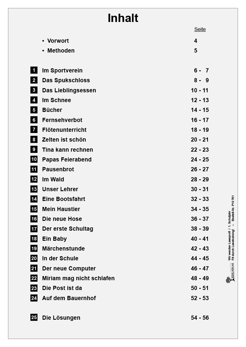 Wir werden Leseprofi / Klasse 1