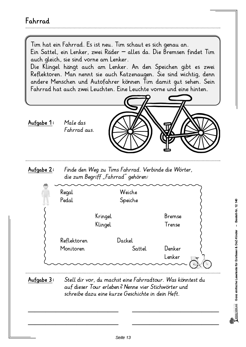 Ganz einfache Lesetexte für Erstleser und DaZ-Kinder