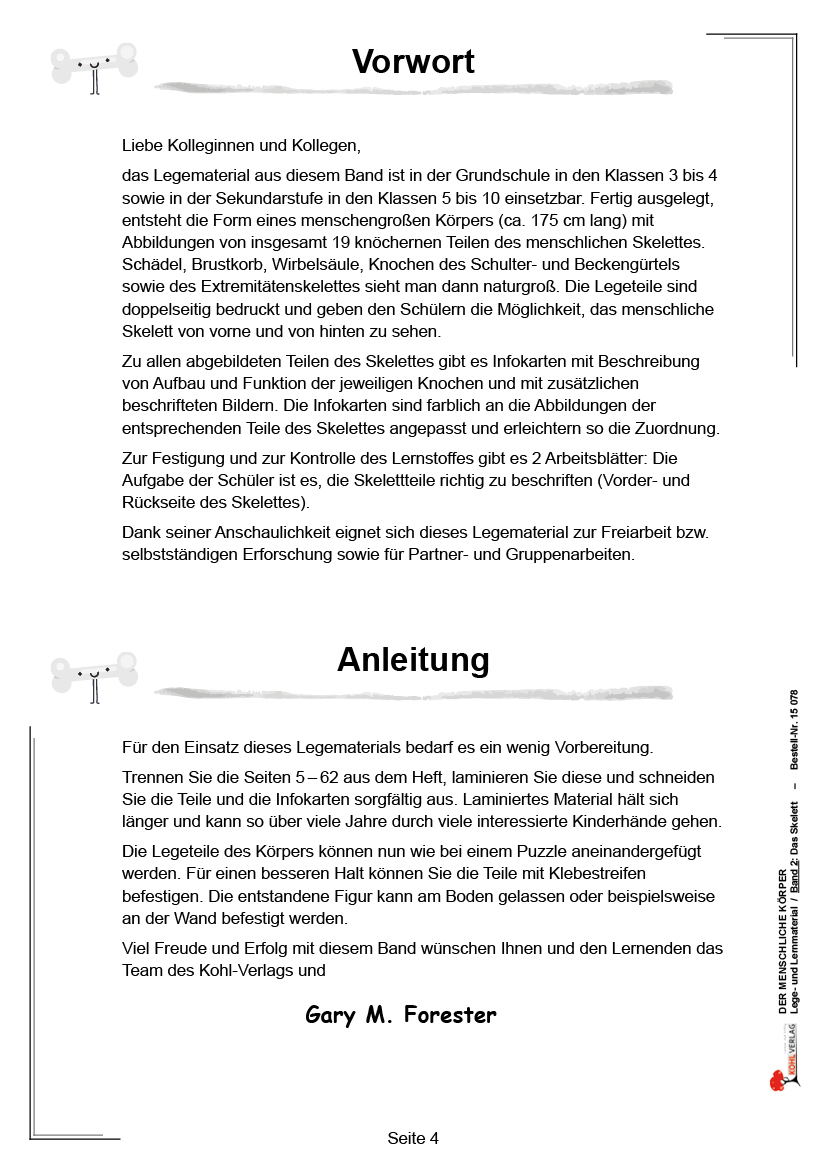 Der menschliche Körper / Band 2: Das Skelett Der menschliche Körper / Band 2: Das Skelett