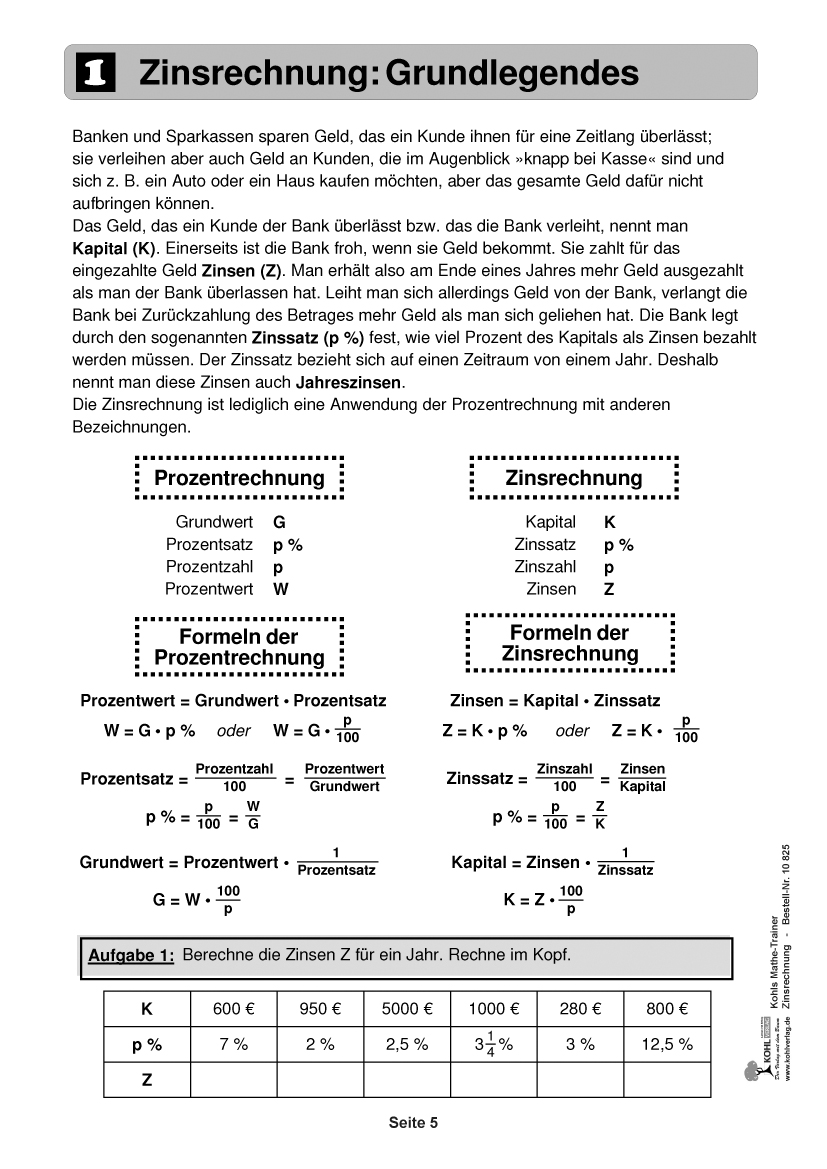 Zinsrechnung