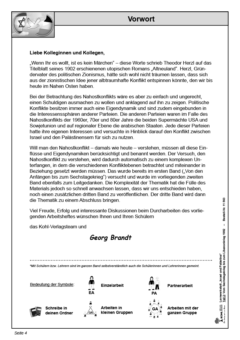 Lernwerkstatt Israel und Palästina / Band 2: Vom Sechstagekrieg bis zum Libanonkrieg 1982 Lernwerkstatt Israel und Palästina / Band 2: Vom Sechstagekrieg bis zum Libanonkrieg 1982