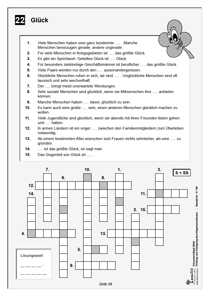 Kreuzworträtsel Ethik