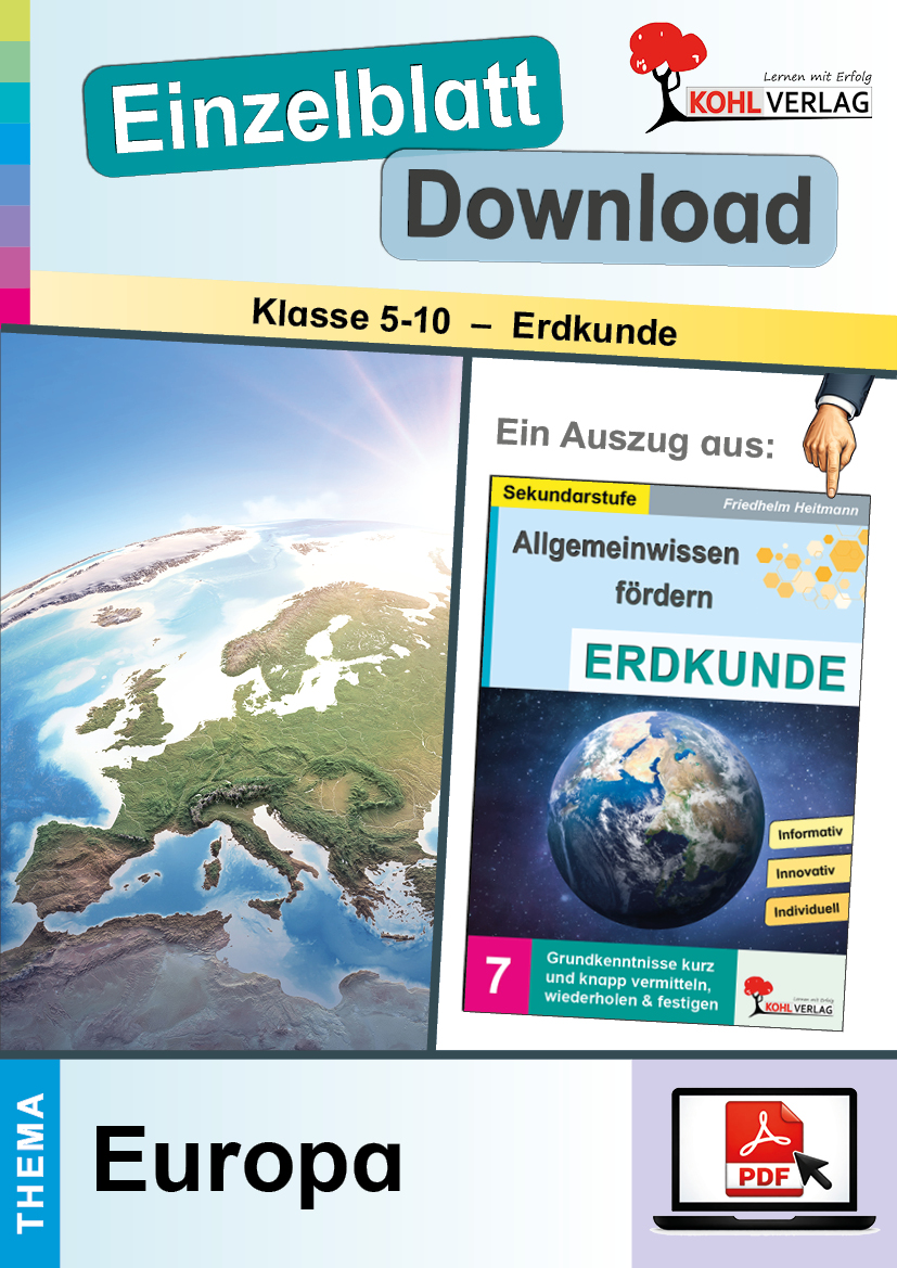 Allgemeinwissen fördern ERDKUNDE / Europa