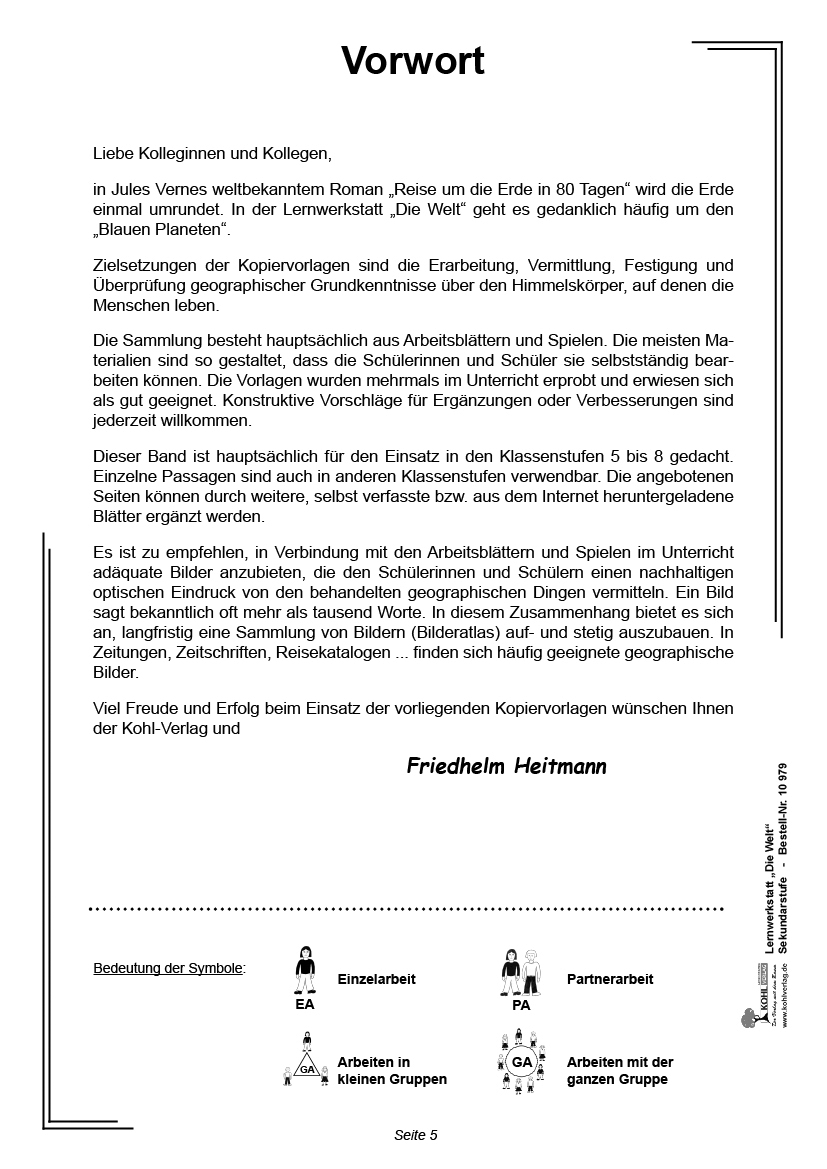 Lernwerkstatt Die Welt Lernwerkstatt Die Welt