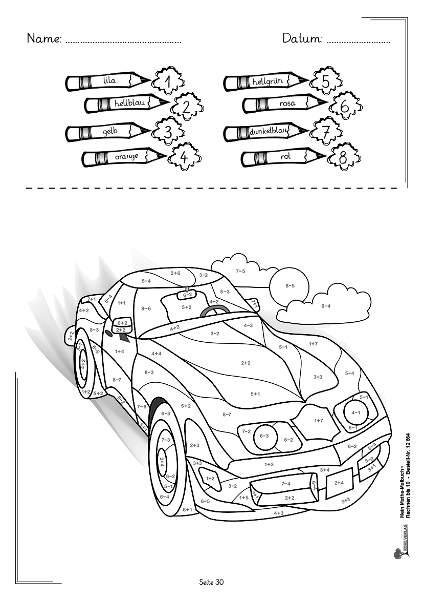 Mein Mathe-Malbuch / Band 4: Rechnen bis 10