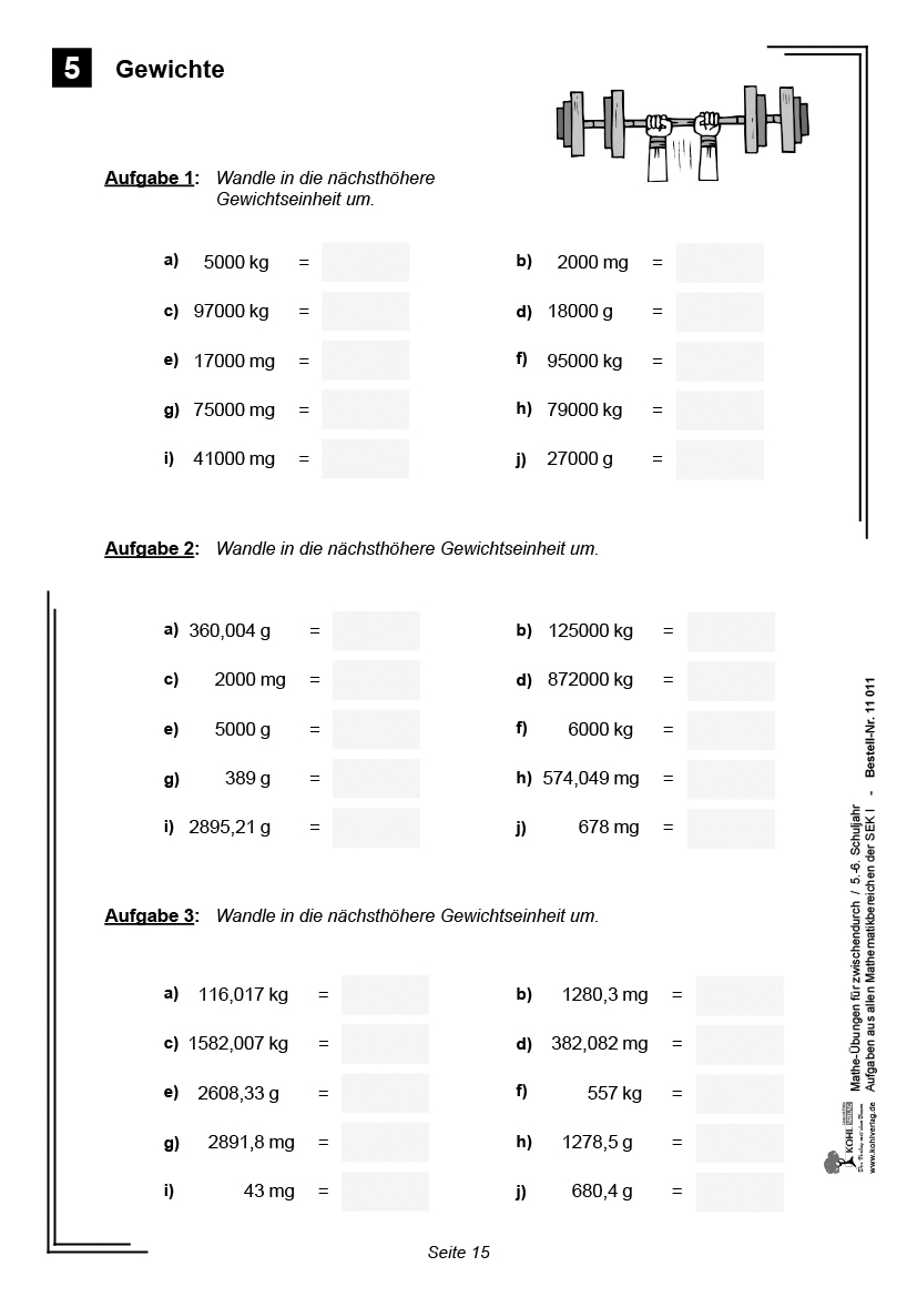 Mathe-Übungen für zwischendurch / Klasse 5-6