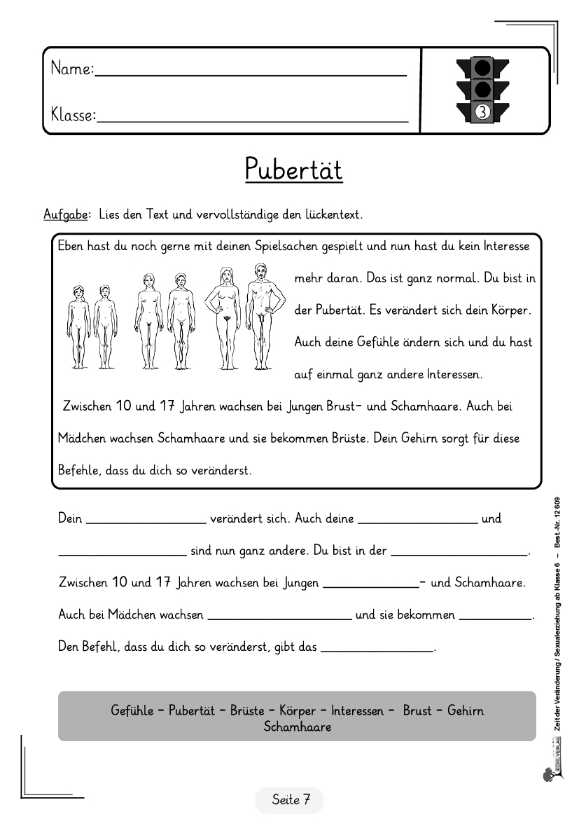 Zeit der Veränderung / Sexualerziehung ab Klasse 6