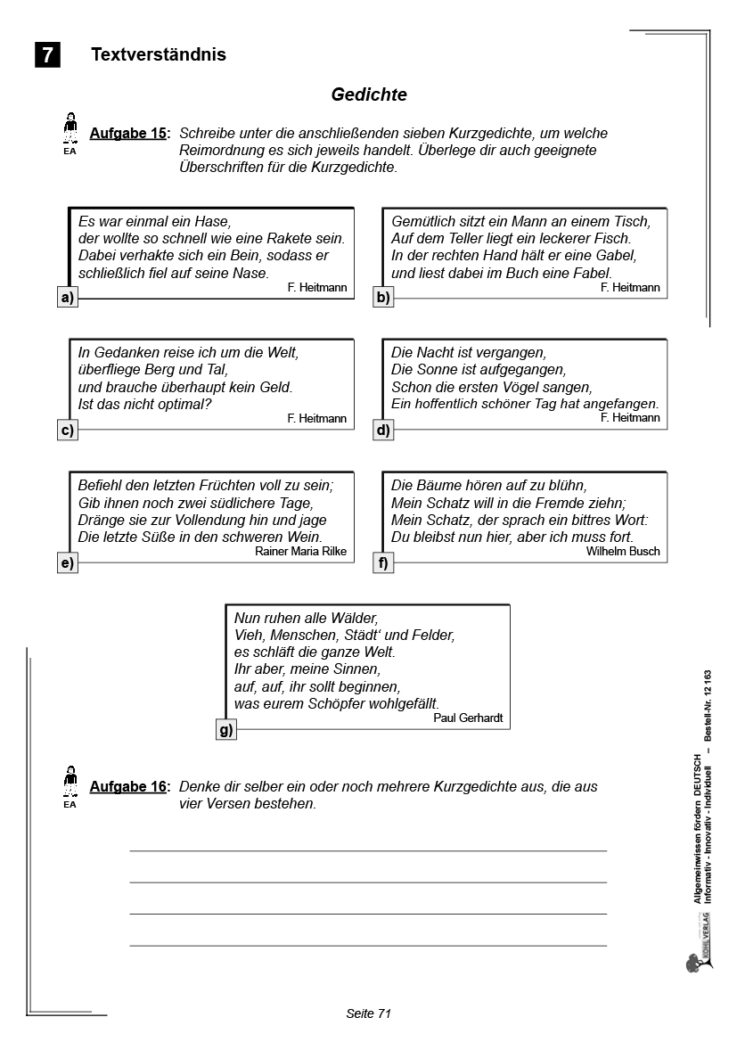 Allgemeinwissen fördern DEUTSCH 