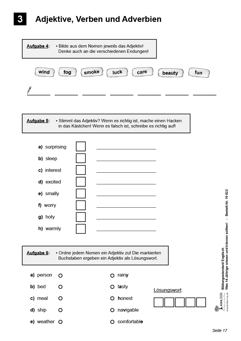 Bildungsstandard Englisch / Klasse 8