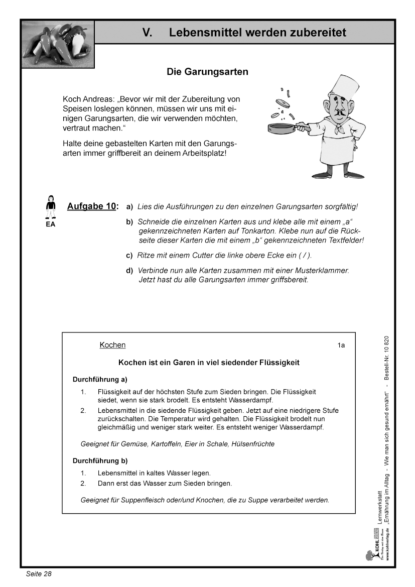 Lernwerkstatt Ernährung im Alltag