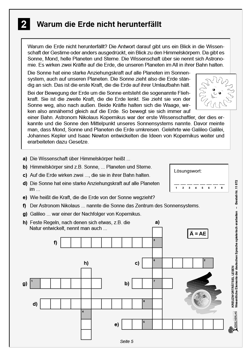 Kreuzworträtsel Lesen