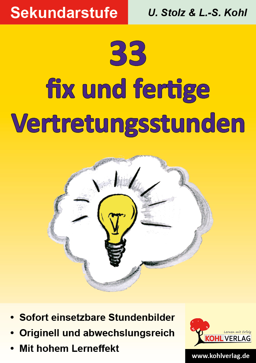 33 fix und fertige Vertretungsstunden / Sekundarstufe